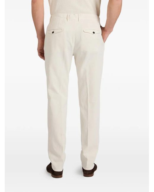 Slowear White Buttoned Trousers for men