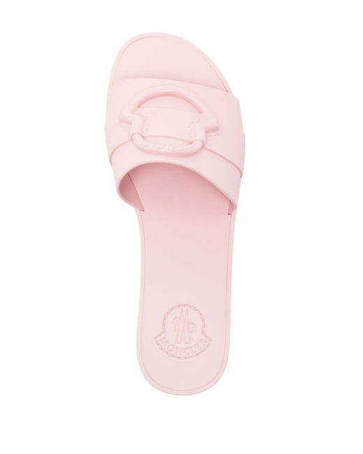 Moncler Mon Slippers Met Logo-reliëf in het Pink