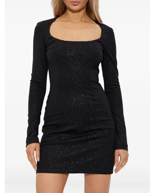 Versace Jeans Couture Black Square-Neck Mini Dress