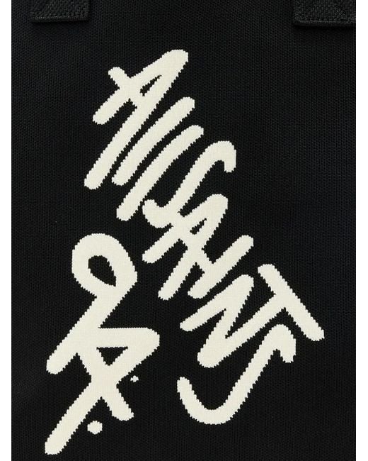 AllSaints Black Logo Tote Bag