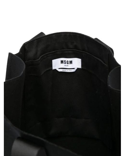 MSGM Black Schultertasche Mit Print