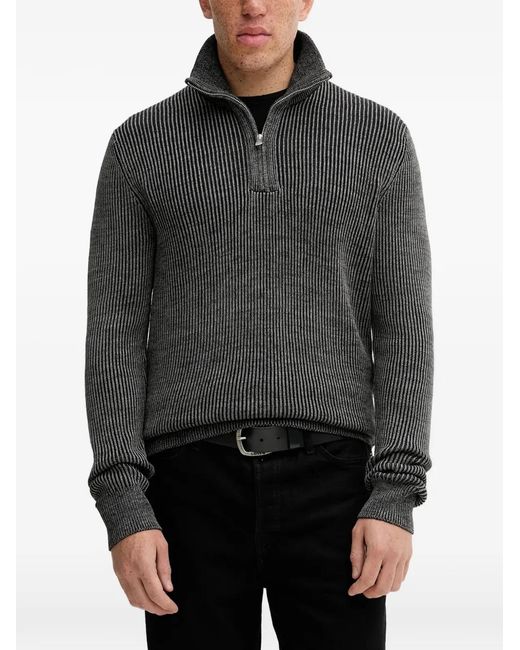 Marc O' Polo Gray Half-Zip Sweater for men