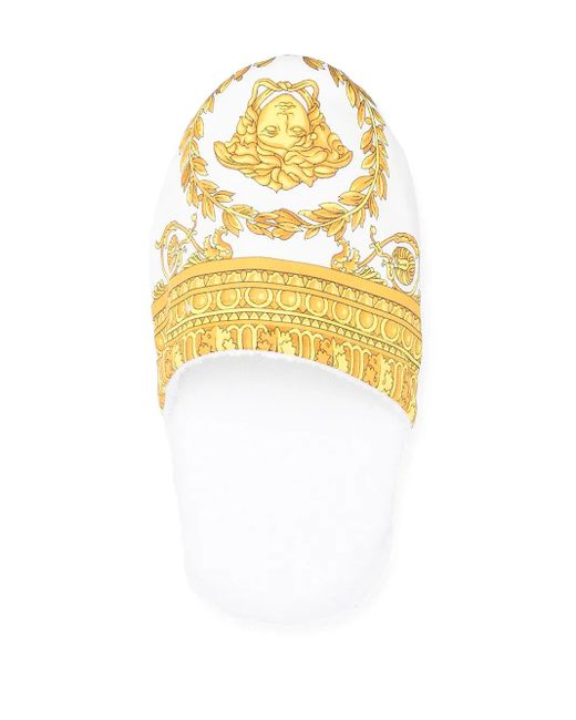 Versace Metallic Medusa Barocco Slippers