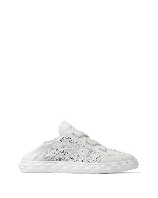Jimmy Choo White Diamond Light Flex Sneakers