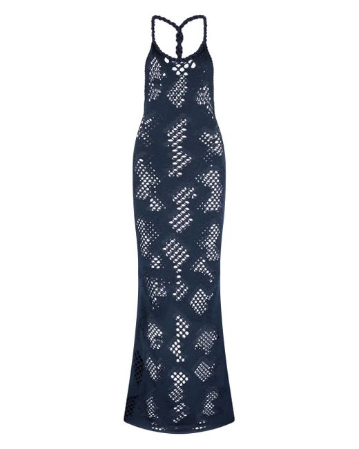 Roberto Cavalli Blue Sleeveless Dress