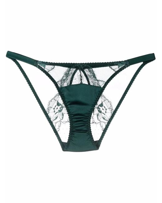 Fleur Of England Blue Ela Lace Thong