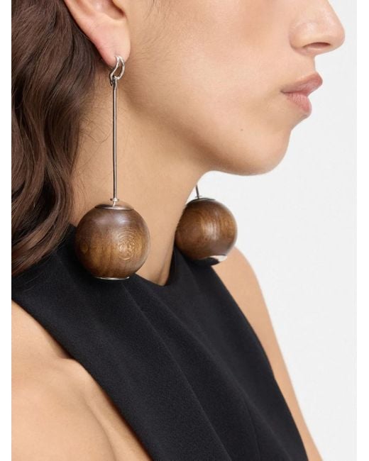 Jacquemus White Les Grandes Boucles Nodo Earrings