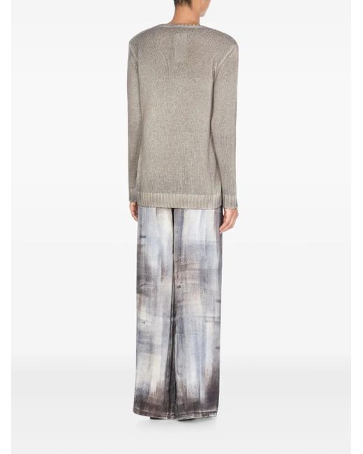 Avant Toi Gray Klassischer Kaschmirpullover