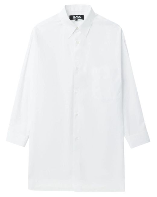 COMME DES GARÇON BLACK White Hemd mit tiefen Schultern