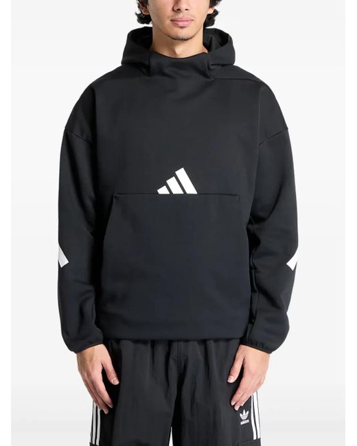 Hoodie À Logo Imprimé Adidas pour homme en coloris Gray