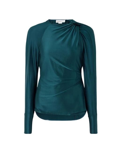 Victoria Beckham Blue Twist-Detail Blouse