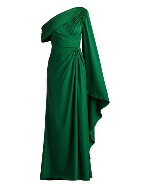 Tadashi Shoji Green Cape Sleeve Gown