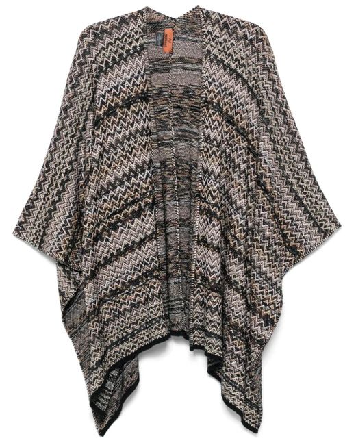 Missoni Gray Cape Mit Zickzackmuster