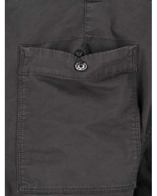 Pantalones Con Parche Del Logo Stone Island de hombre de color Gray