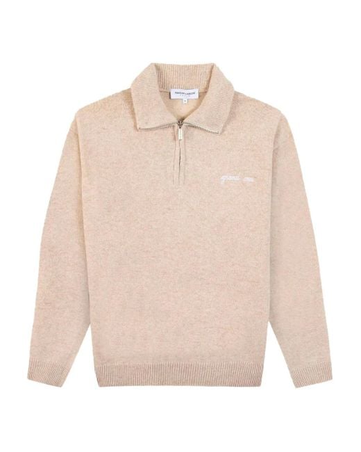 Jersey Delepine con media cremallera Maison Labiche de hombre de color Natural