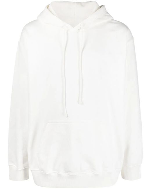 MM6 by Maison Margiela White Graphic-Print Cotton Hoodie for men