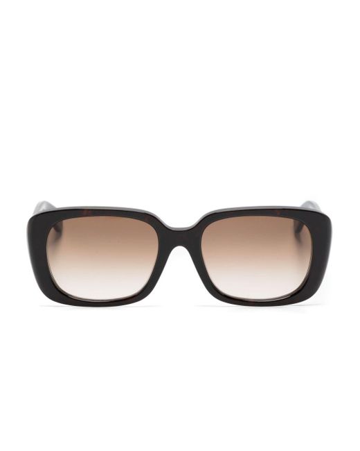 Chloé Natural Rectangle-frame Sunglasses