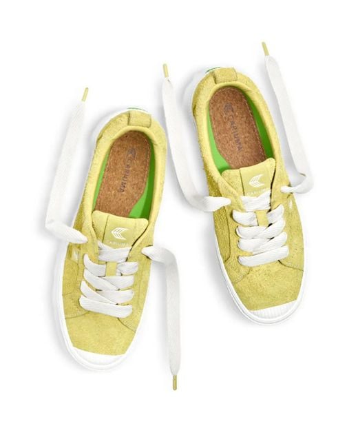 CARIUMA Yellow Oca Low Low-Top Suede Sneakers