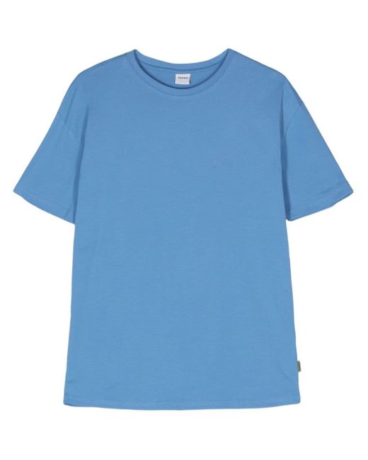 Aspesi Blue Short-sleeved Crewneck T-shirt for men