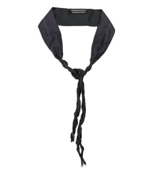Our Legacy Black Twist-Detail Striped Tie for men
