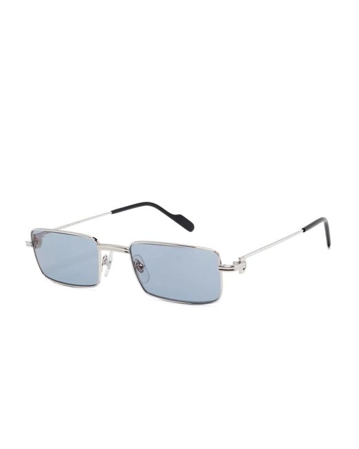 Cartier Blue Rectangle-Frame Sunglasses