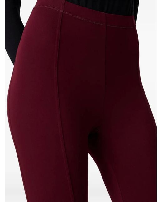Another Tomorrow Red Seamed Leggings