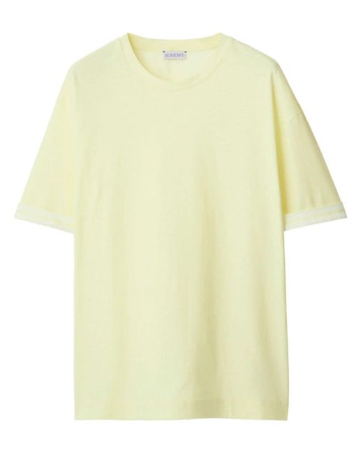Burberry Yellow Ekd-print Cotton T-shirt
