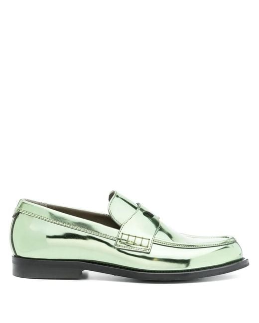 Gcds Green Wirdo Patent-Leather Loafers