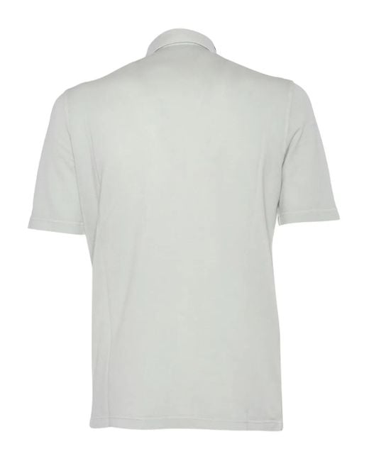 FILIPPO DE LAURENTIIS White Short-Sleeve Polo Shirt for men
