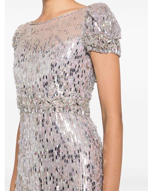 Jenny Packham Pink Sungem Sequinned Gown