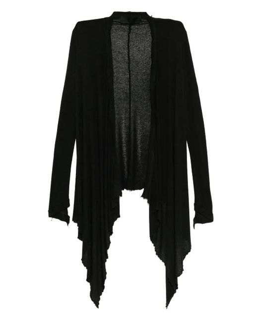 Marc Le Bihan Black Open-Front Asymmetric Cardigan