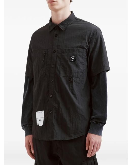 Izzue Black Patch Pocket Shirt for men