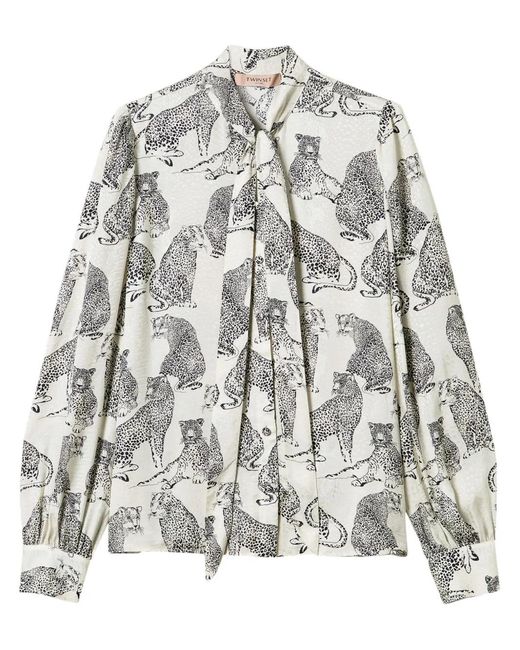 Twinset Natural Patterned-Jacquard Shirt
