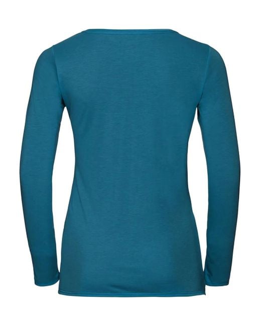 Odlo Blue V-Neck Base-Layer Top
