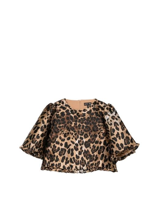 Blusa Con Motivo De Leopardo Sister Jane de color Brown