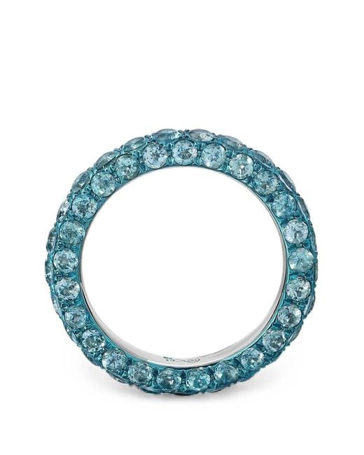 Graziela Blue Topaz 3-Sided Ring