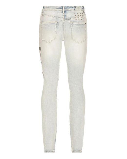 Ksubi Men's Gray Distressed Skinny Jeans