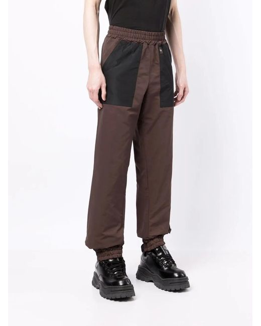 (DI)VISION Black Colour-Block Track Pants for men