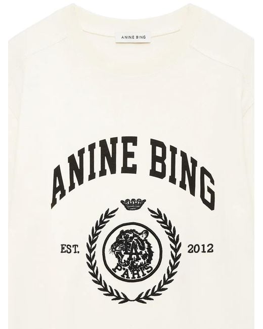 Anine Bing White Jaylin Graphic-Print T-Shirt