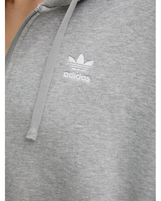 Adidas Gray Zip Hooded Sweatshirt