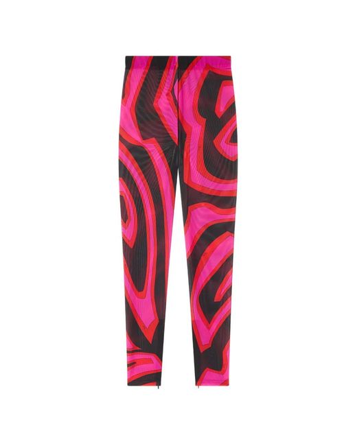 Emilio Pucci Red Labirinto-Print Leggings