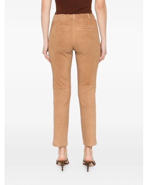 Arma White Elasticated-Waistband Trousers