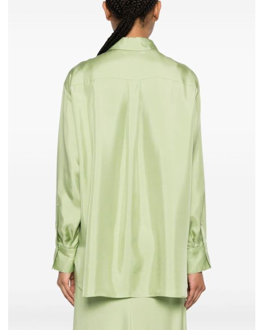 Dorothee Schumacher Green Sensual Coolness Silk Blouse