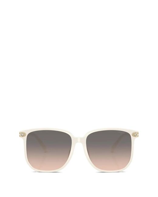 COACH White Square-Frame Sunglasses