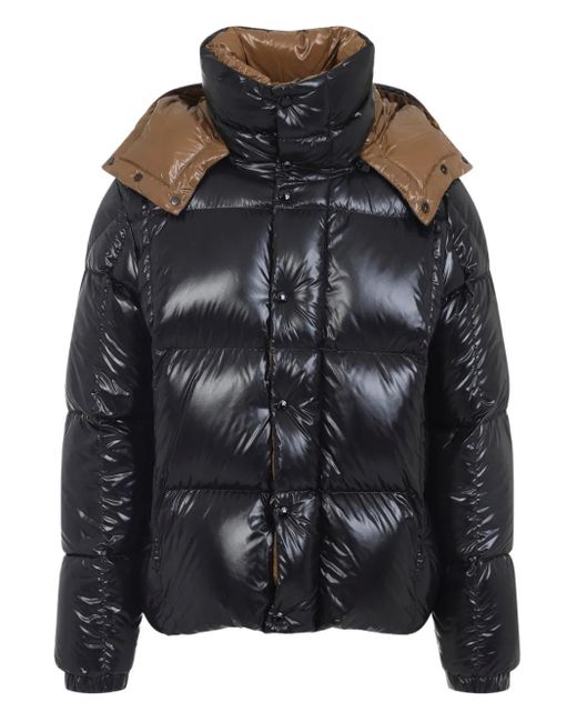 Moncler Black Parana Glossy Hooded Short Down Jacket for men