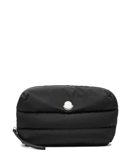 Moncler Black Caradoc Quilted Make Up Bag