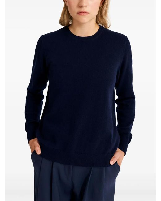 Pringle of Scotland Blue Round-Neck Cashmere Sweater