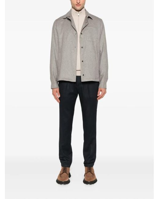 Herno Black Straight Trousers for men