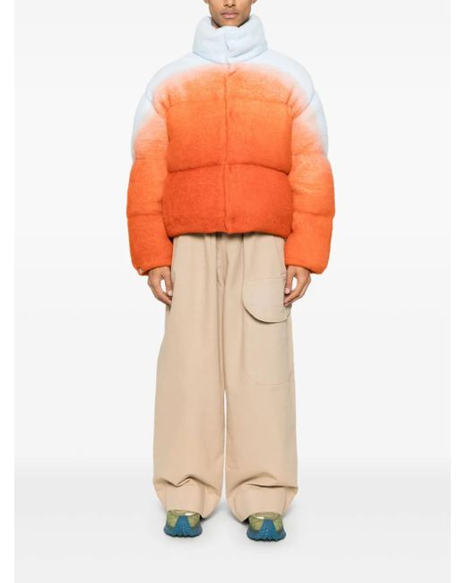 Bonsai Orange Oversize Puffer Jacket for men