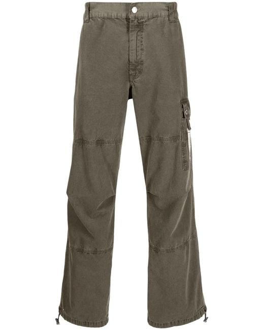 Moschino Gray Tapered-Leg Cargo Trousers for men